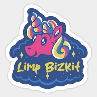 limp and the naughty unicorn Sticker